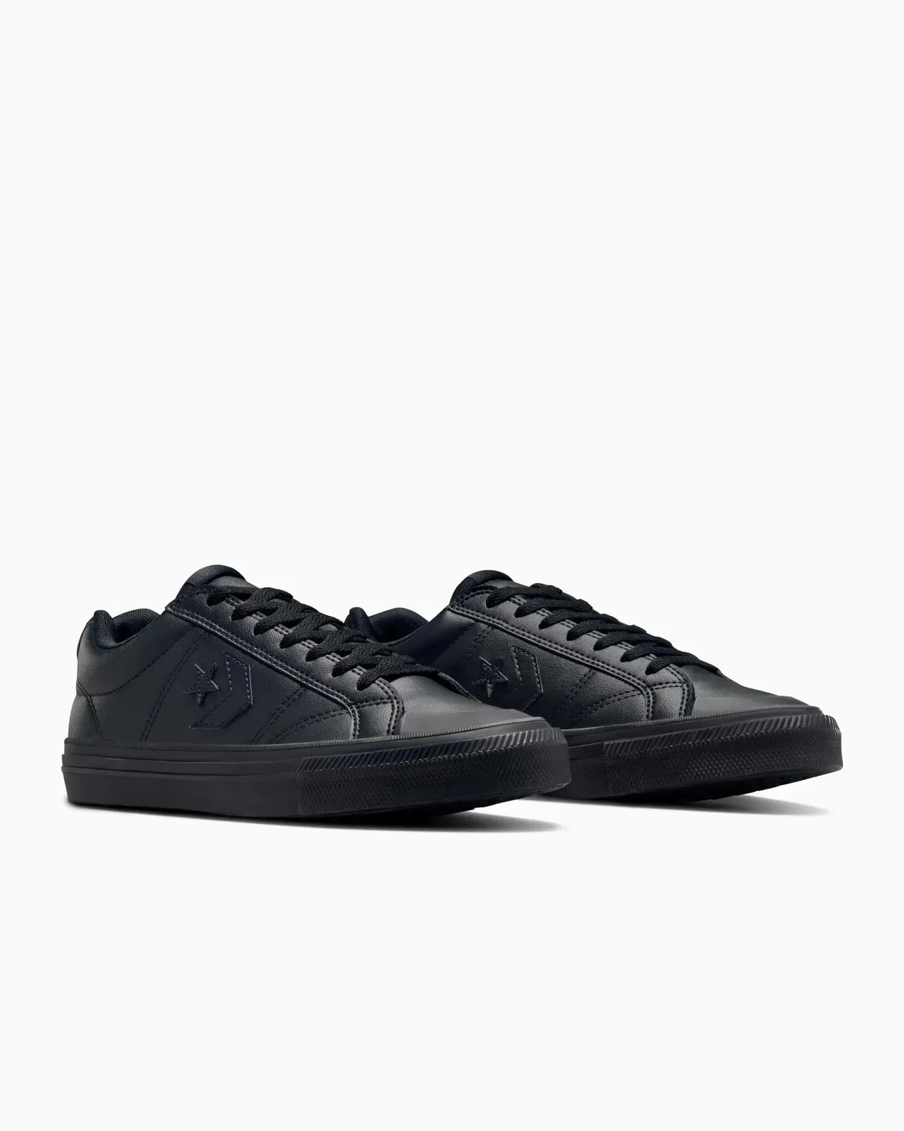 CONVERSE Unisex CONVERSE Sport Freizeit Kunstleder Low Top Schwarz Monochrome Schwarz Schuhe