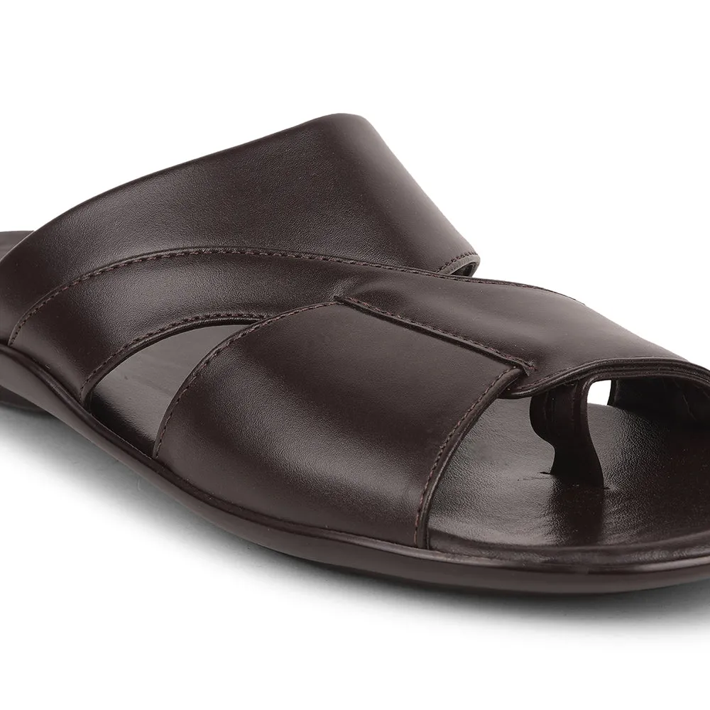 Liberty Coolers Braune Bequeme Hausschuhe Für Herren WAKAFIT-1E