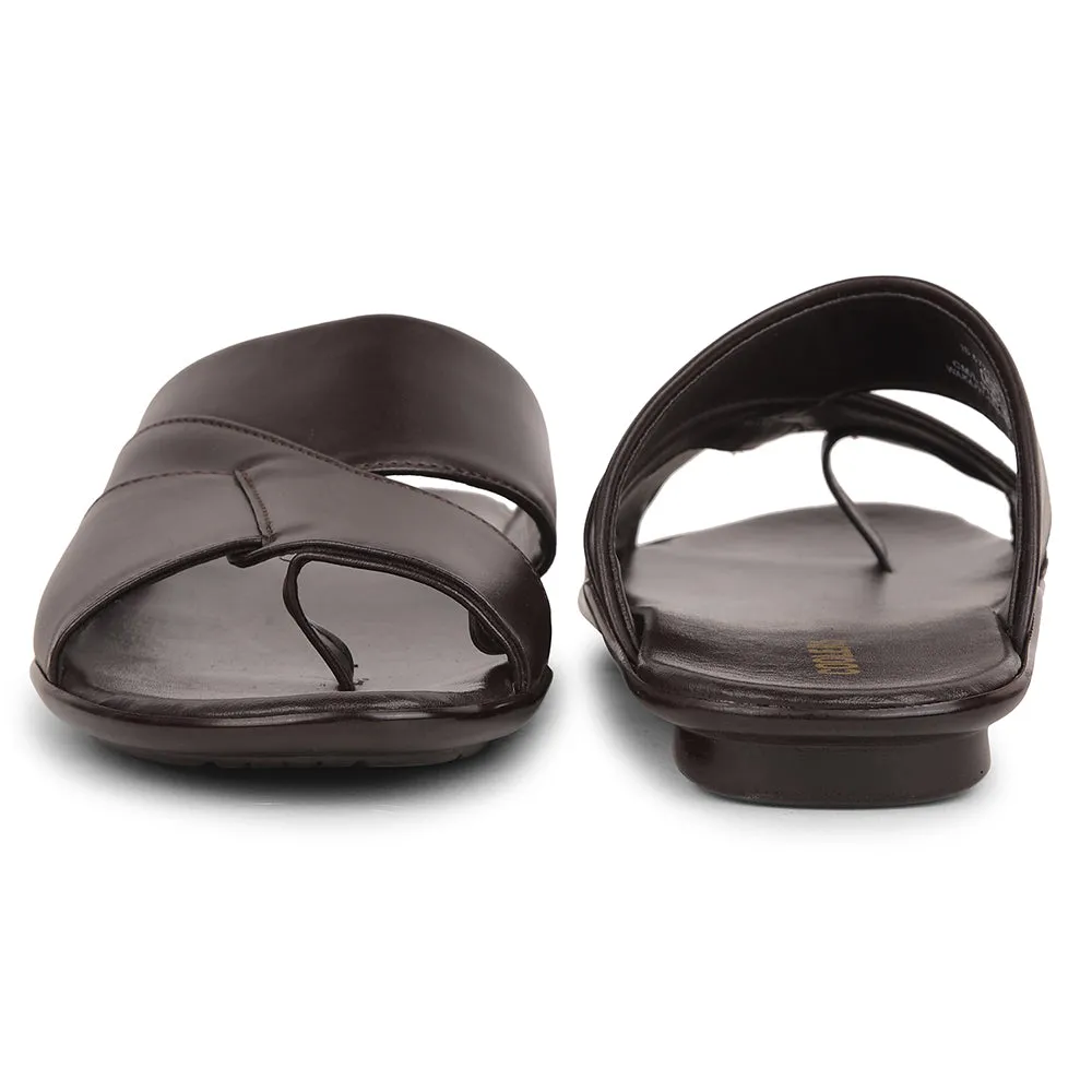 Liberty Coolers Braune Bequeme Hausschuhe Für Herren WAKAFIT-1E