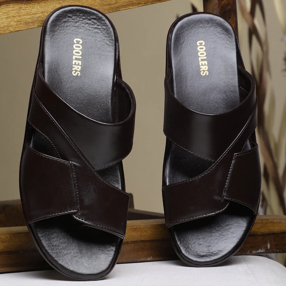 Liberty Coolers Braune Bequeme Hausschuhe Für Herren WAKAFIT-1E