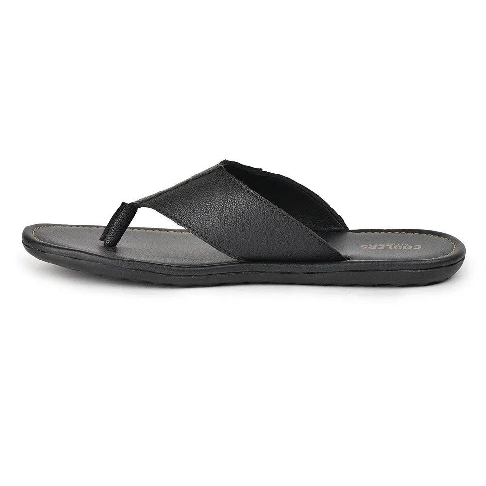 Bequeme Schwarze Hausschuhe Für Herren AVN-13 Von Liberty