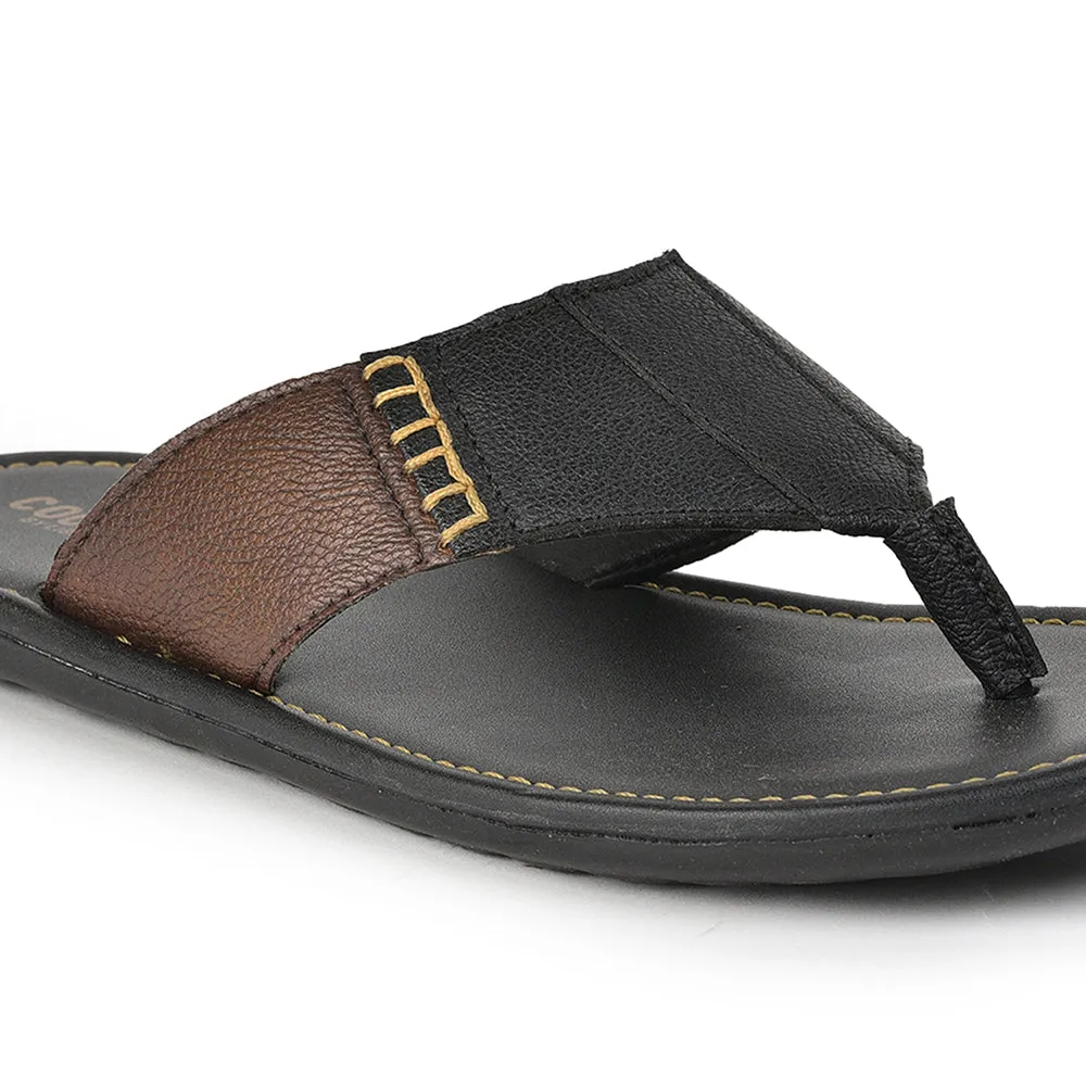 Bequeme Schwarze Hausschuhe Für Herren AVN-13 Von Liberty