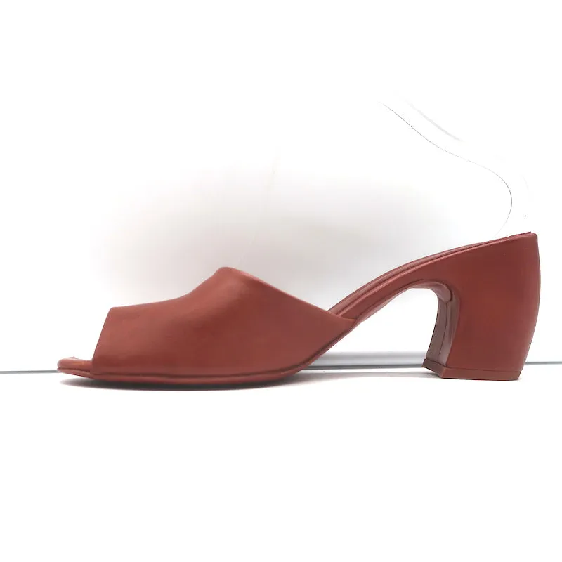 Cortana Juno Mules Brandy Rot Leder Größe 41.5 Sandalen mit offener Spitze