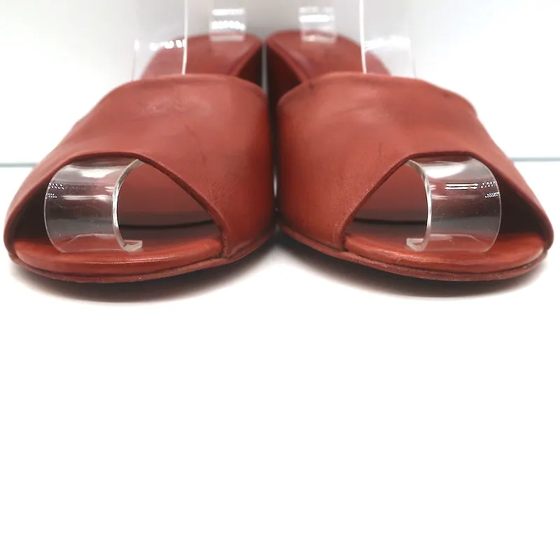 Cortana Juno Mules Brandy Rot Leder Größe 41.5 Sandalen mit offener Spitze