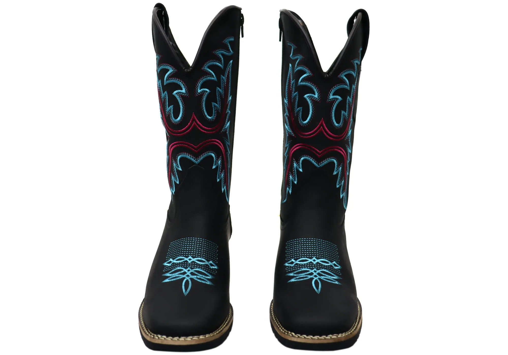 D Milton Abigale Damen Bequeme Leder Western Cowboy Stiefel D Milton Schuhe