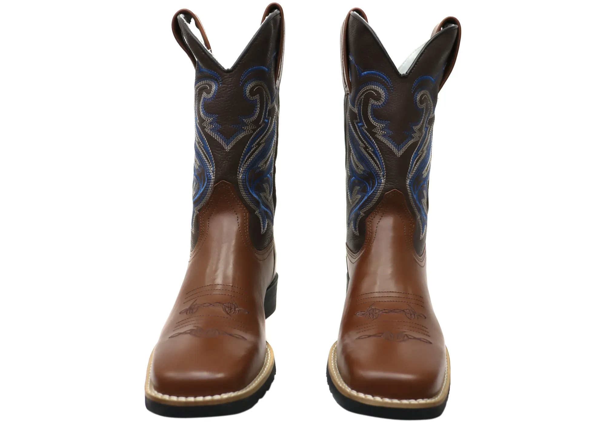 D Milton Banjo Herren Leder Bequeme Western Cowboy Stiefel D Milton Schuhe