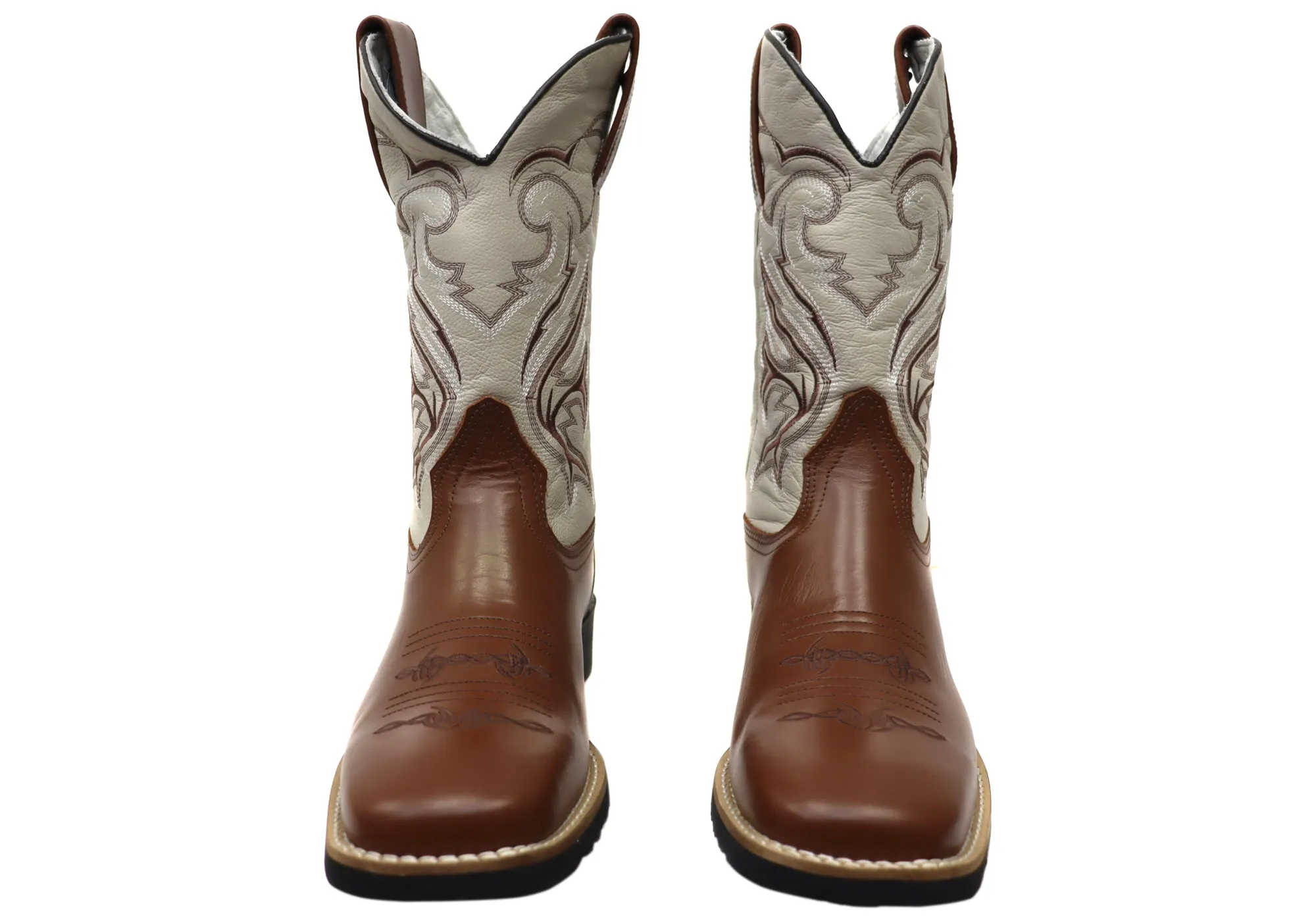 D Milton Banjo Herren Leder Bequeme Western Cowboy Stiefel D Milton Schuhe