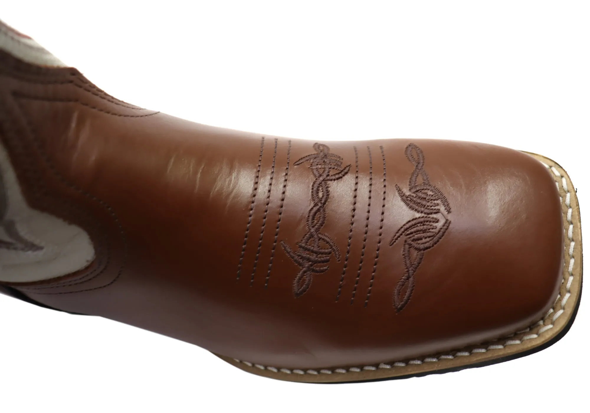 D Milton Banjo Herren Leder Bequeme Western Cowboy Stiefel D Milton Schuhe
