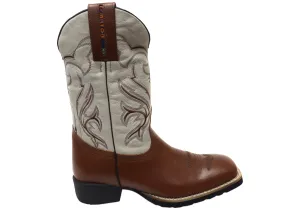 D Milton Banjo Herren Leder Bequeme Western Cowboy Stiefel D Milton Schuhe