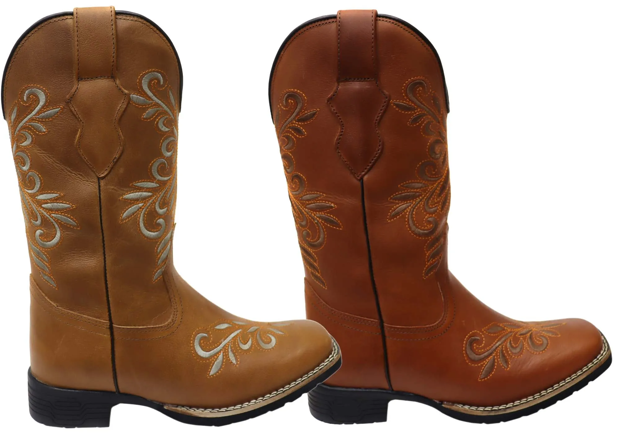 D Milton Belle Damen Bequeme Leder Western Cowboy Stiefel D Milton Schuhe