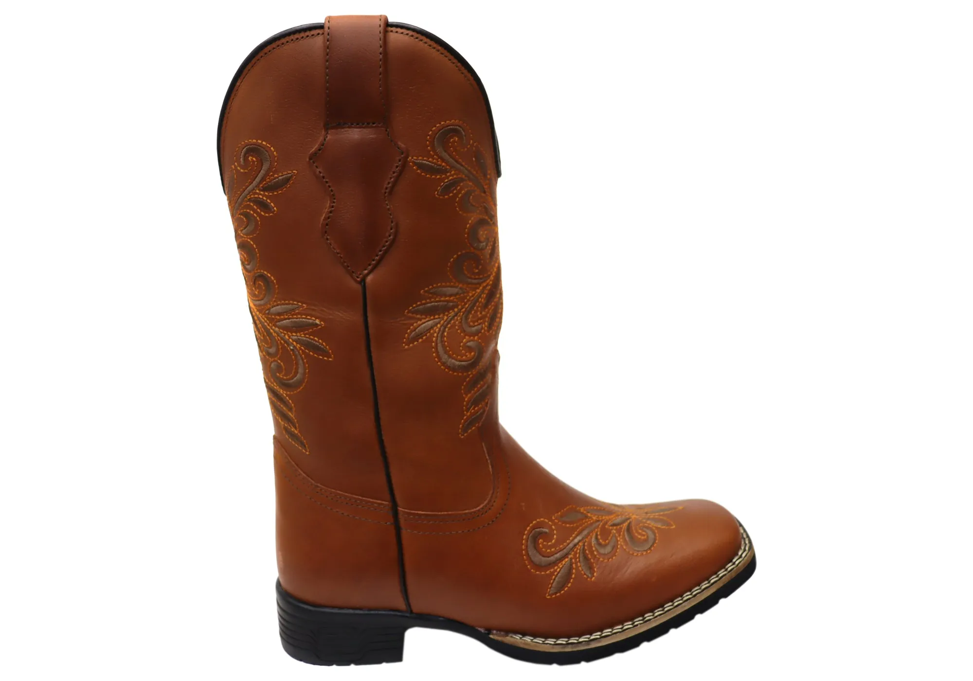 D Milton Belle Damen Bequeme Leder Western Cowboy Stiefel D Milton Schuhe