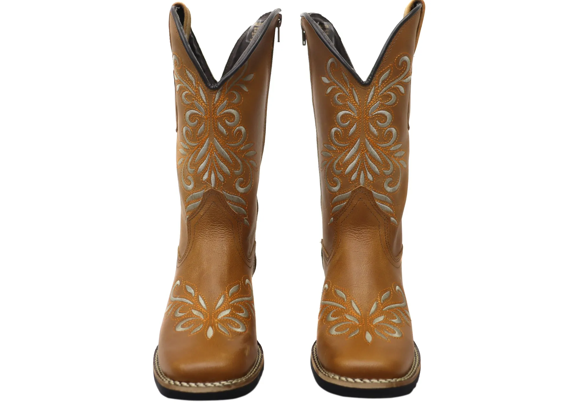 D Milton Belle Damen Bequeme Leder Western Cowboy Stiefel D Milton Schuhe