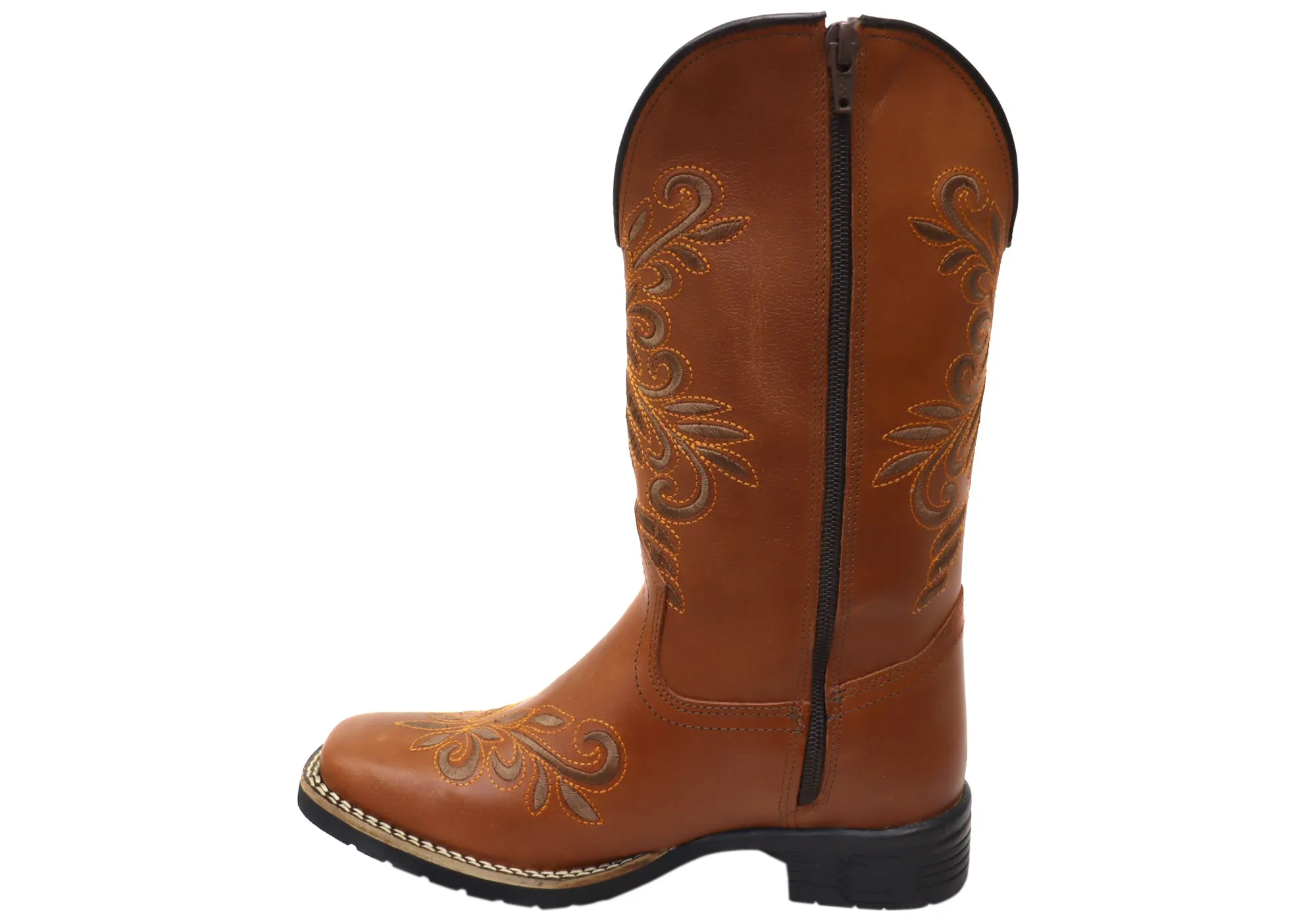D Milton Belle Damen Bequeme Leder Western Cowboy Stiefel D Milton Schuhe