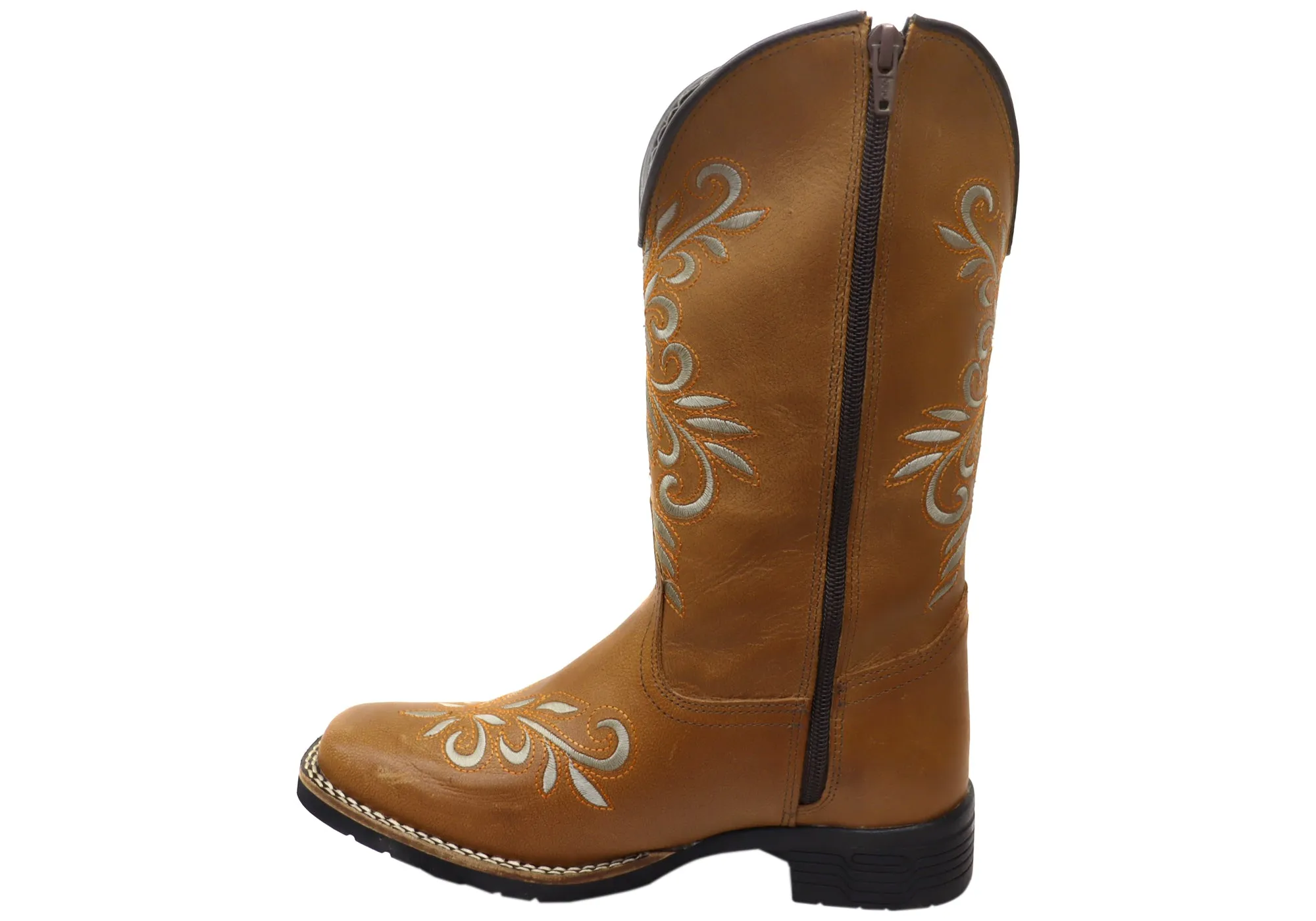 D Milton Belle Damen Bequeme Leder Western Cowboy Stiefel D Milton Schuhe