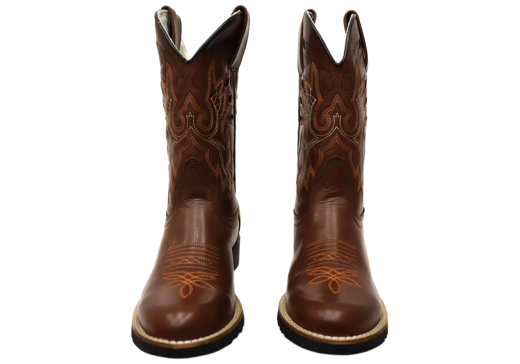 D Milton Dallas Herren Leder Bequeme Western Cowboy Stiefel D Milton Schuhe