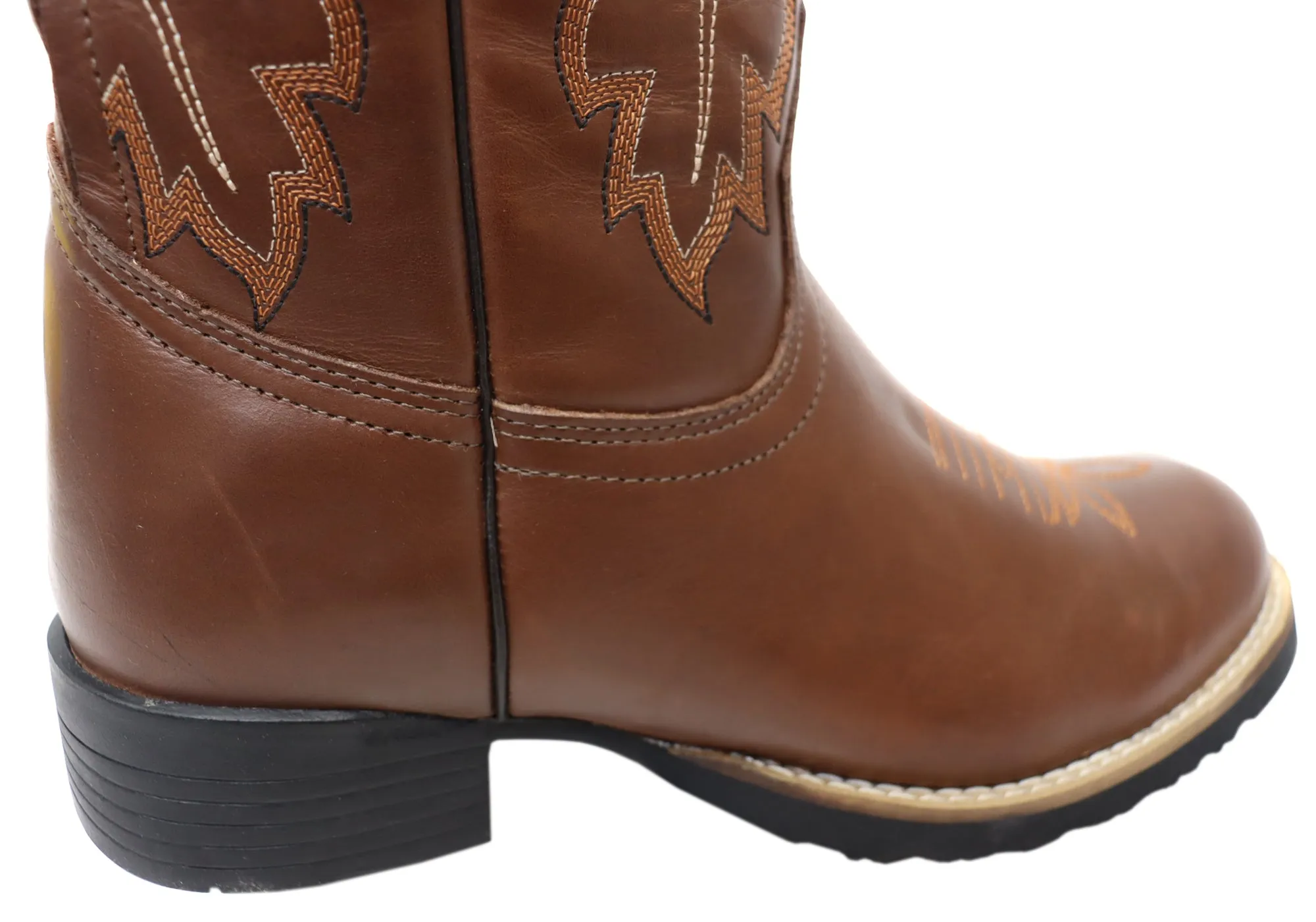 D Milton Dallas Herren Leder Bequeme Western Cowboy Stiefel D Milton Schuhe