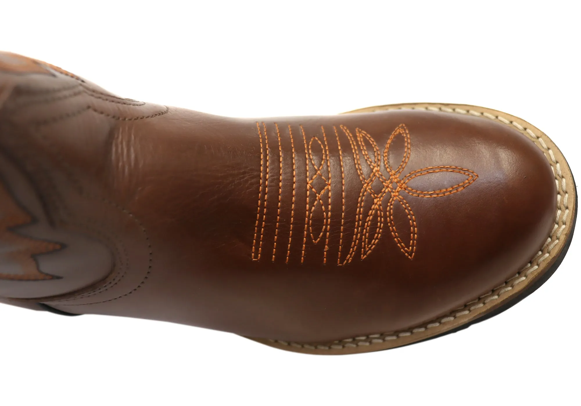 D Milton Dallas Herren Leder Bequeme Western Cowboy Stiefel D Milton Schuhe