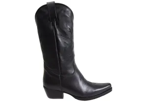 D Milton Delilah Damen Bequeme Leder Western Cowboy Stiefel D Milton Schuhe