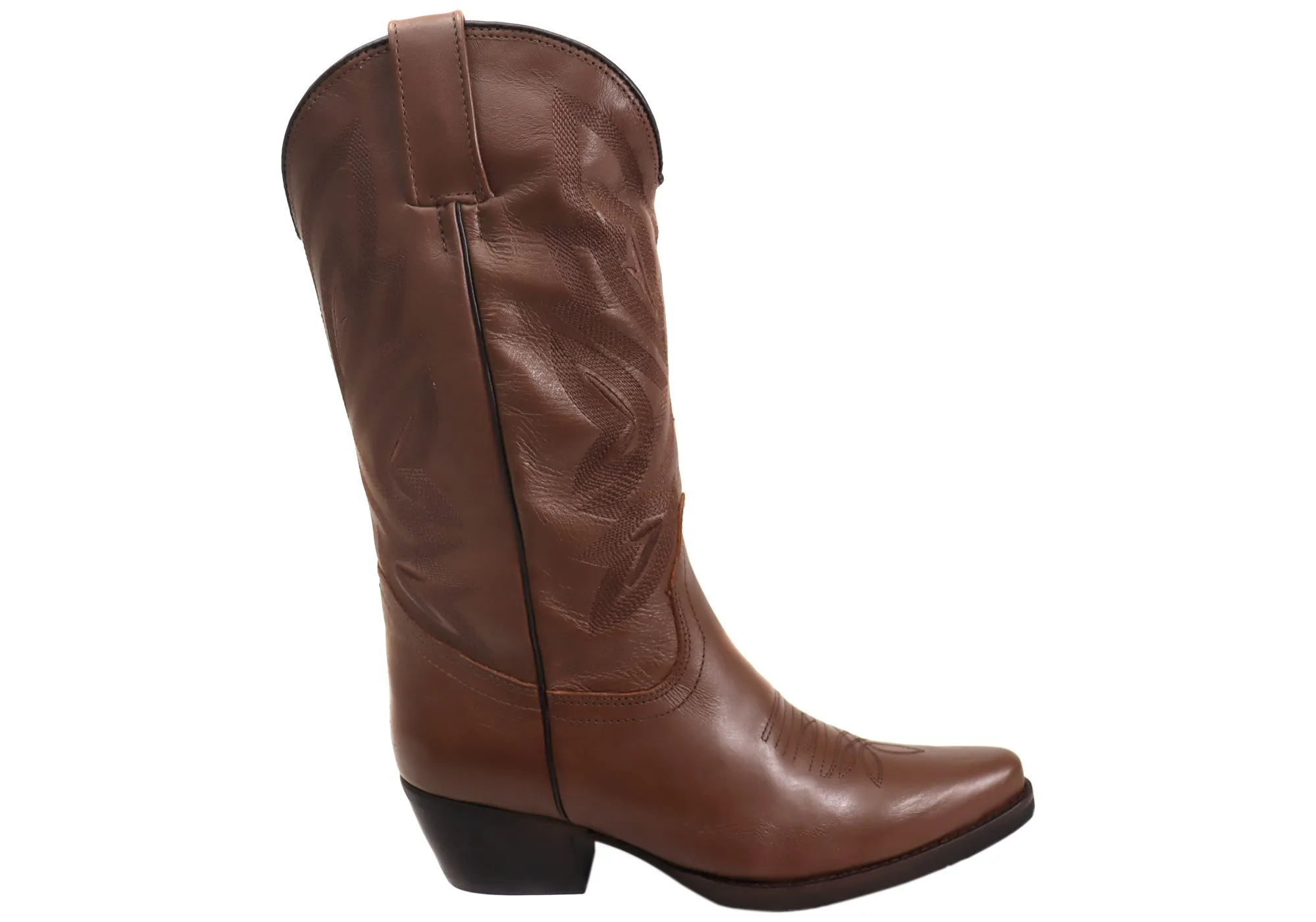 D Milton Delilah Damen Bequeme Leder Western Cowboy Stiefel D Milton Schuhe