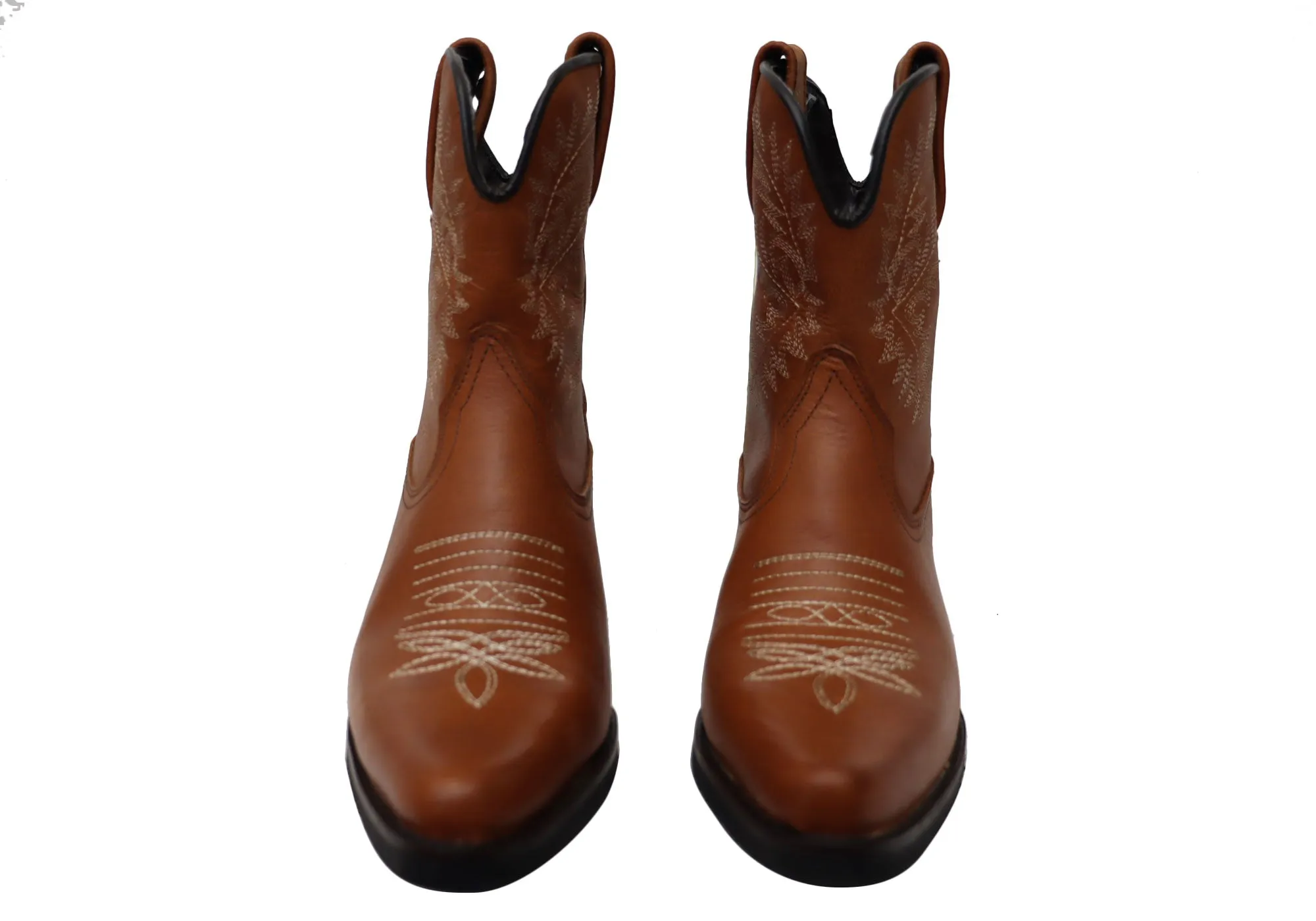 D Milton Edwina Damen Leder Western Cowboy Knöchelstiefel D Milton Schuhe