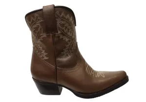 D Milton Edwina Damen Leder Western Cowboy Knöchelstiefel D Milton Schuhe