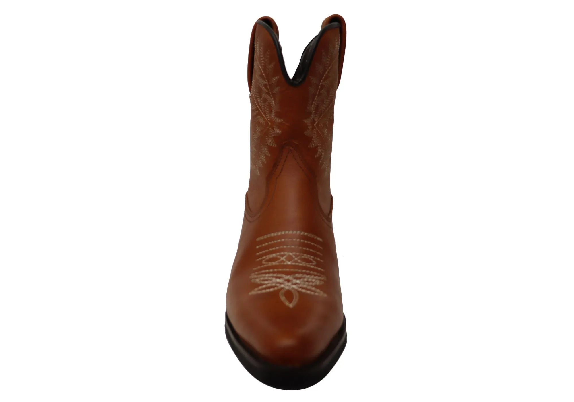 D Milton Edwina Damen Leder Western Cowboy Knöchelstiefel D Milton Schuhe