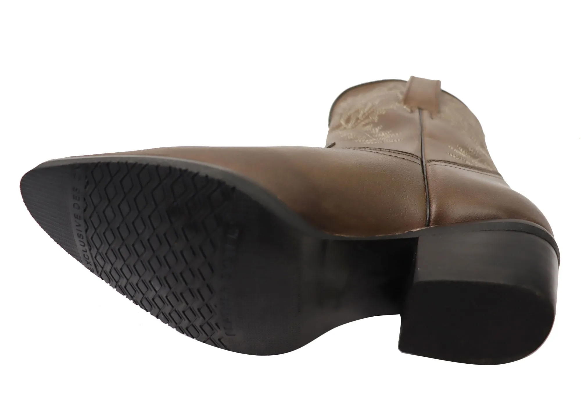 D Milton Edwina Damen Leder Western Cowboy Knöchelstiefel D Milton Schuhe
