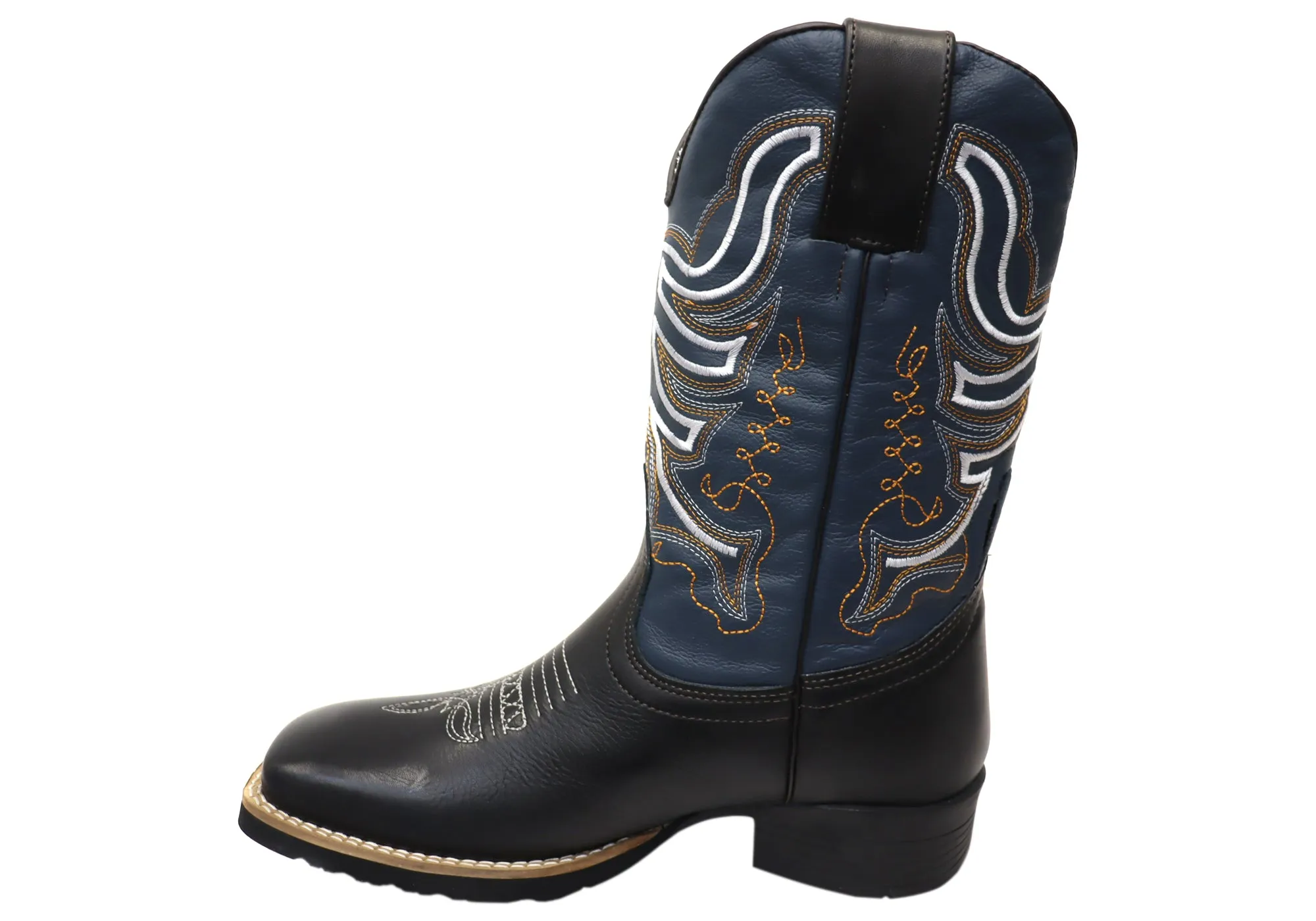 D Milton Ridgeland Herren Leder Bequeme Western Cowboy Stiefel D Milton Schuhe