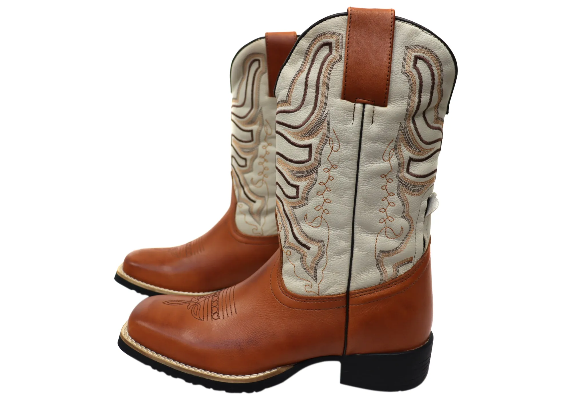 D Milton Ridgeland Herren Leder Bequeme Western Cowboy Stiefel D Milton Schuhe