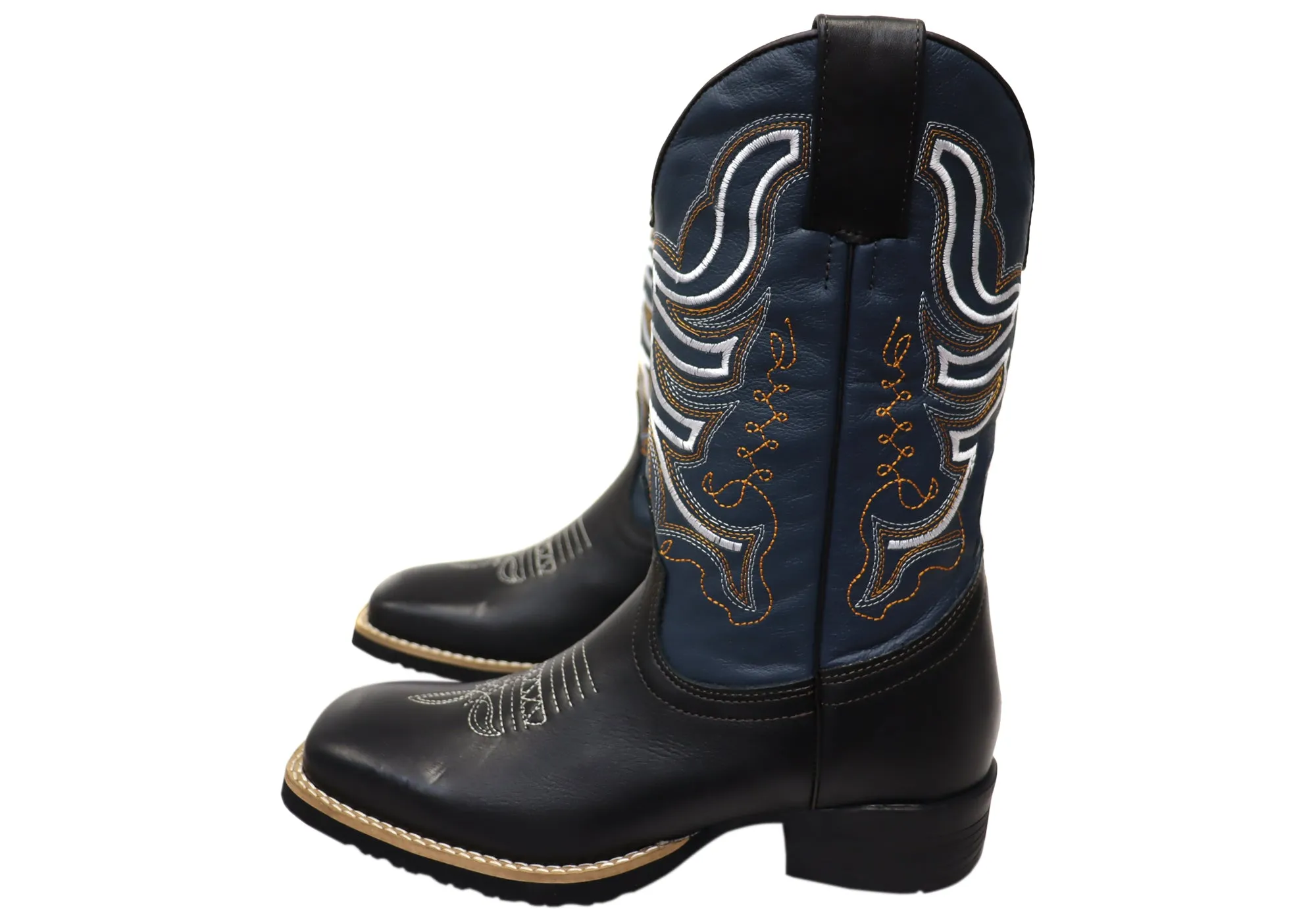 D Milton Ridgeland Herren Leder Bequeme Western Cowboy Stiefel D Milton Schuhe