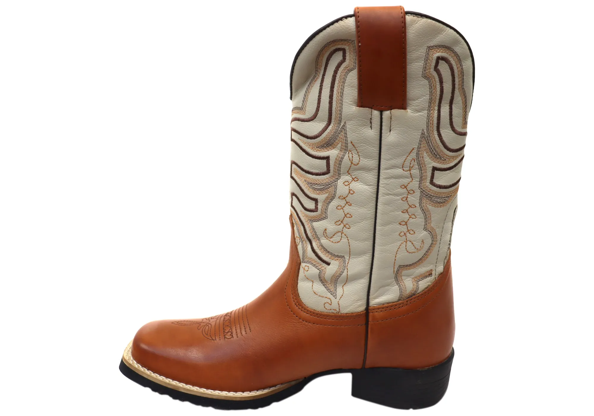 D Milton Ridgeland Herren Leder Bequeme Western Cowboy Stiefel D Milton Schuhe