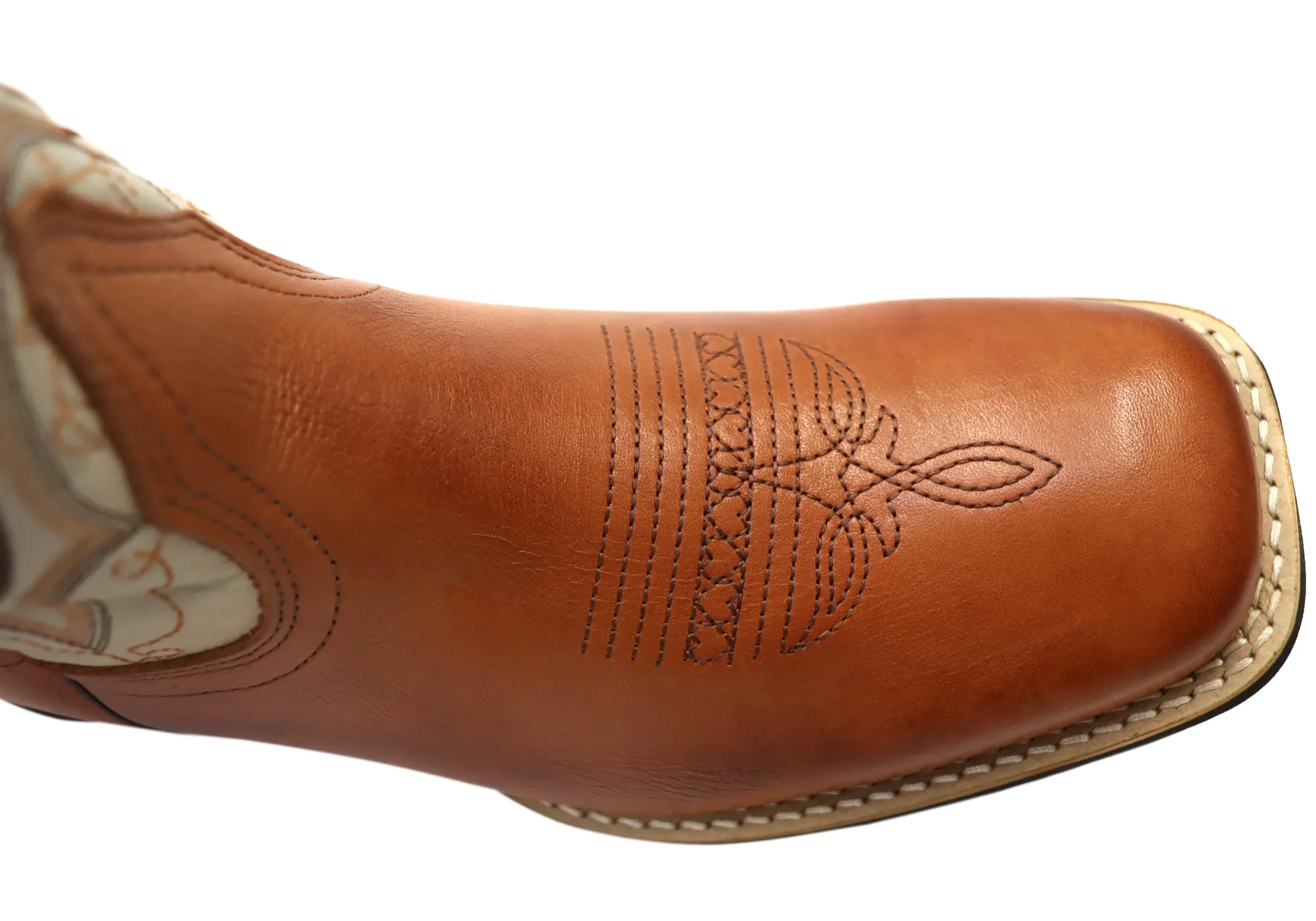 D Milton Ridgeland Herren Leder Bequeme Western Cowboy Stiefel D Milton Schuhe