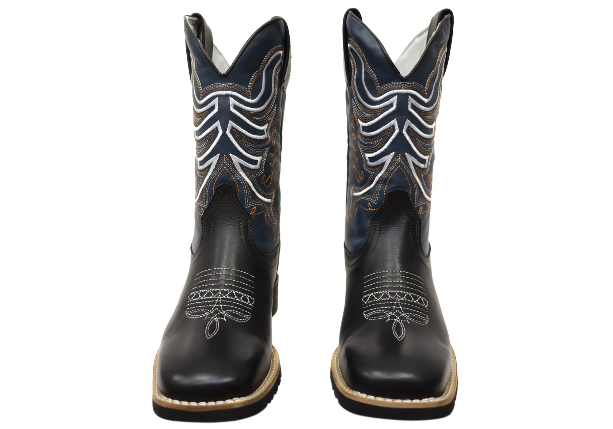 D Milton Ridgeland Herren Leder Bequeme Western Cowboy Stiefel D Milton Schuhe