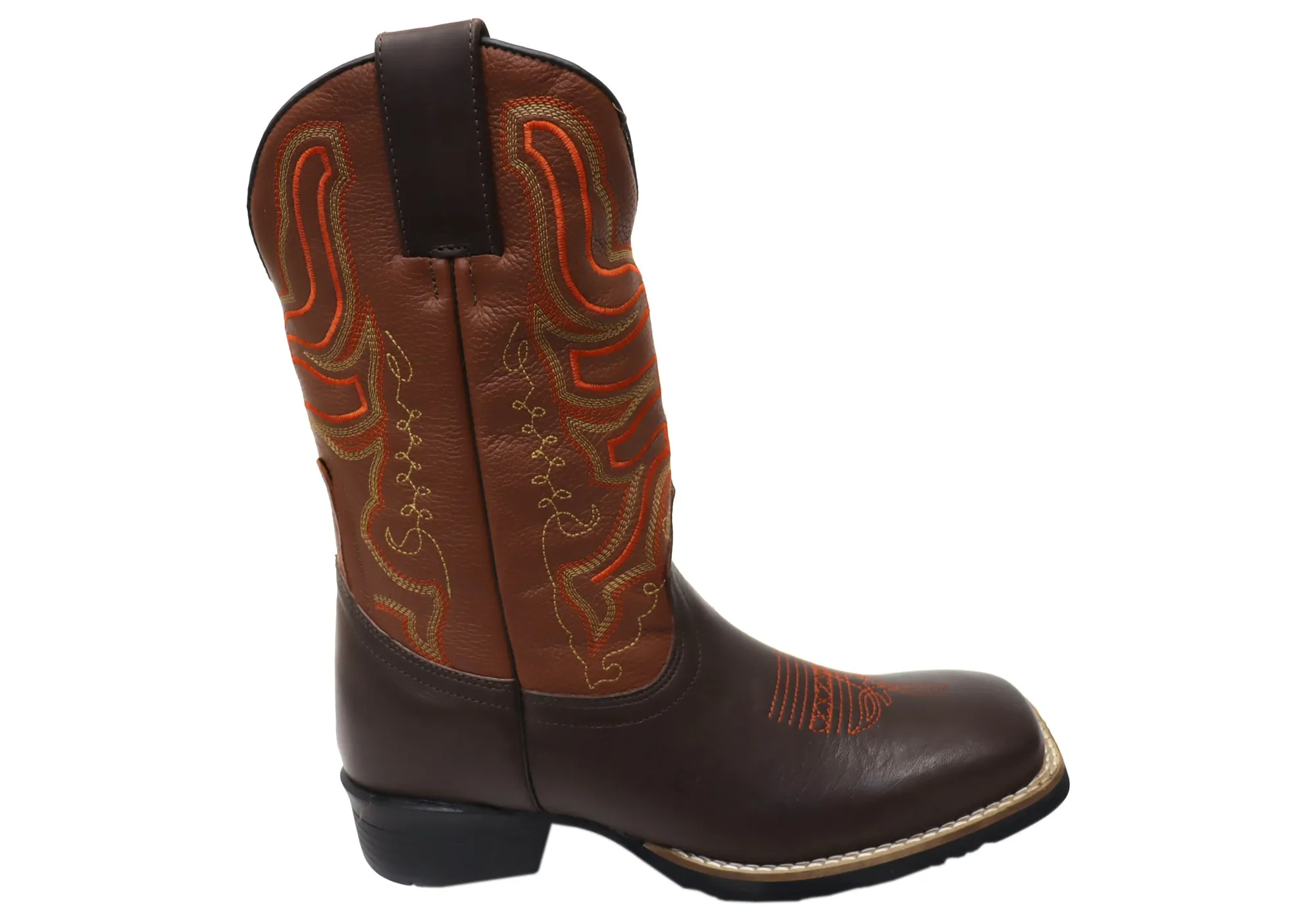 D Milton Ridgeland Herren Leder Bequeme Western Cowboy Stiefel D Milton Schuhe