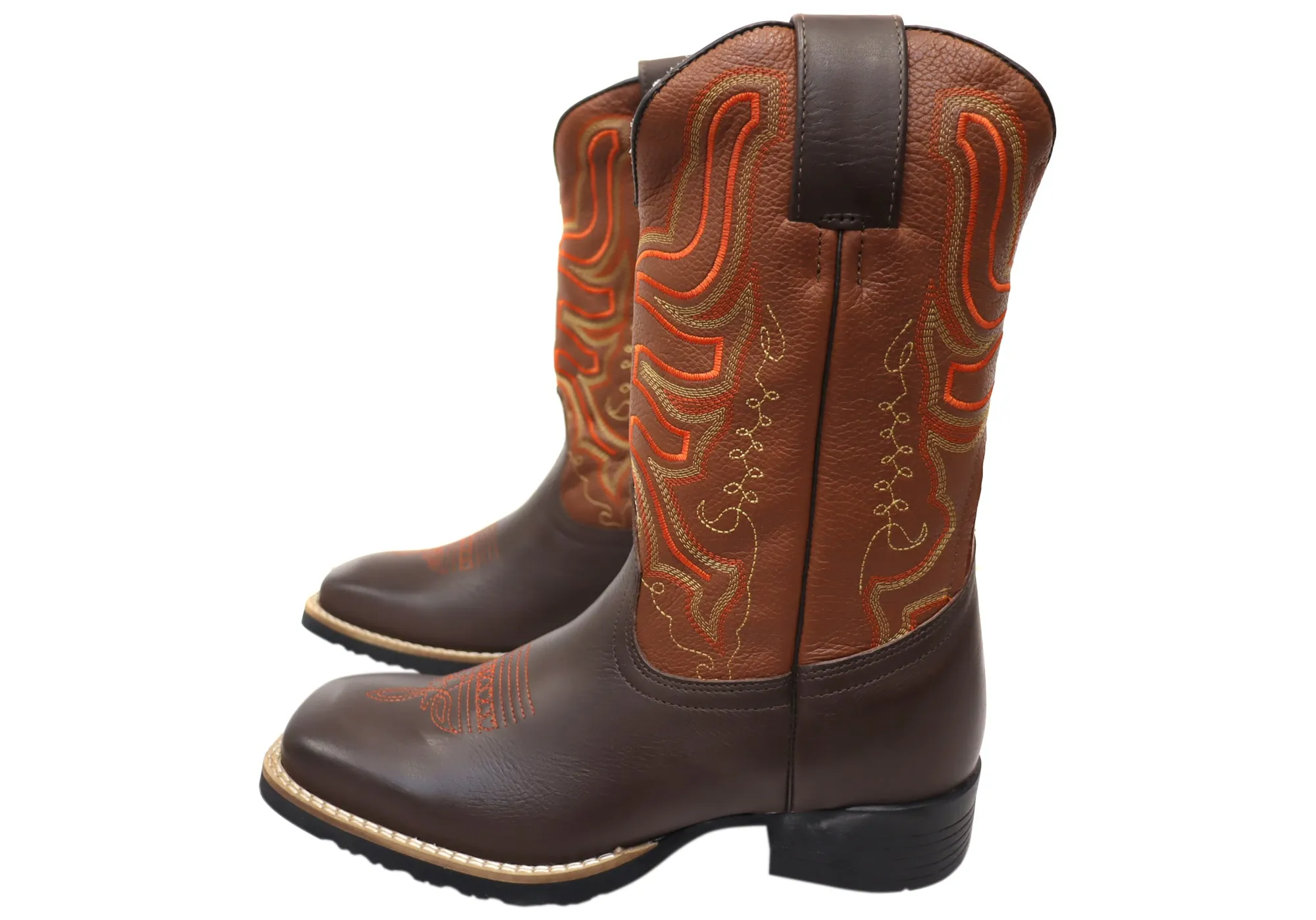 D Milton Ridgeland Herren Leder Bequeme Western Cowboy Stiefel D Milton Schuhe