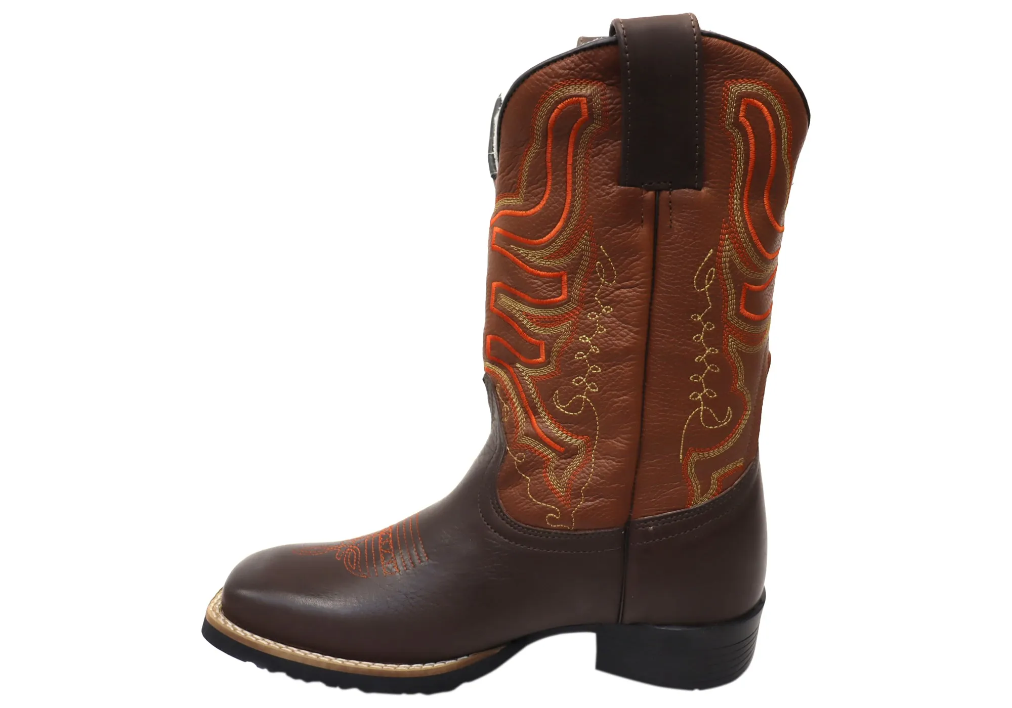 D Milton Ridgeland Herren Leder Bequeme Western Cowboy Stiefel D Milton Schuhe