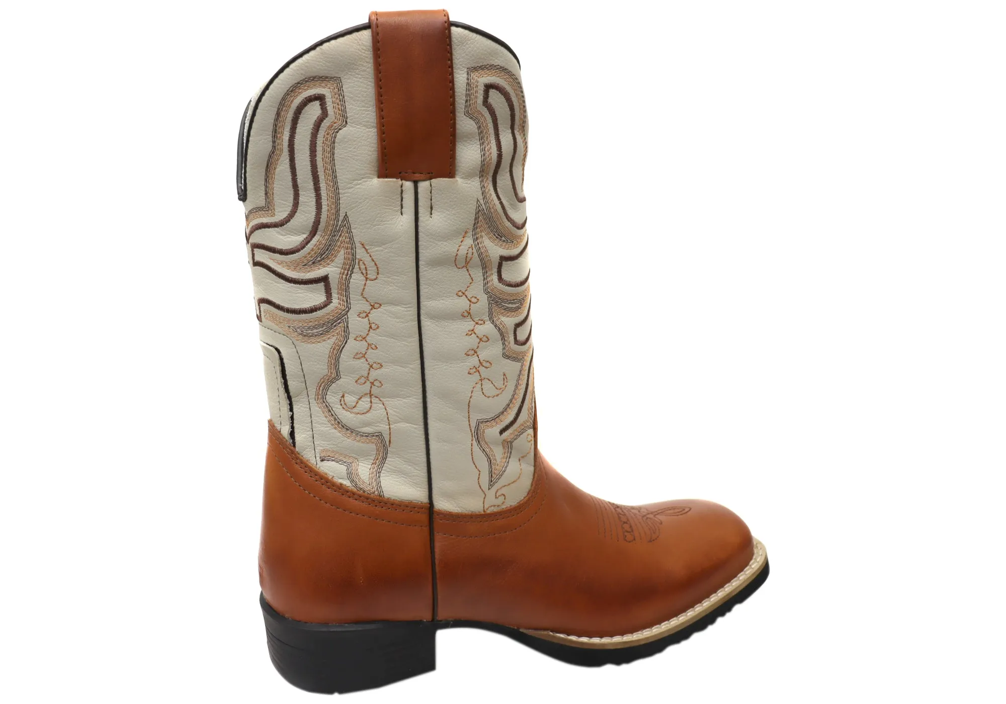 D Milton Ridgeland Herren Leder Bequeme Western Cowboy Stiefel D Milton Schuhe