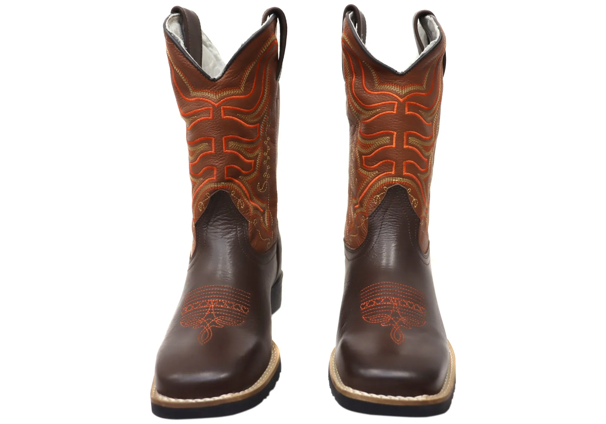 D Milton Ridgeland Herren Leder Bequeme Western Cowboy Stiefel D Milton Schuhe