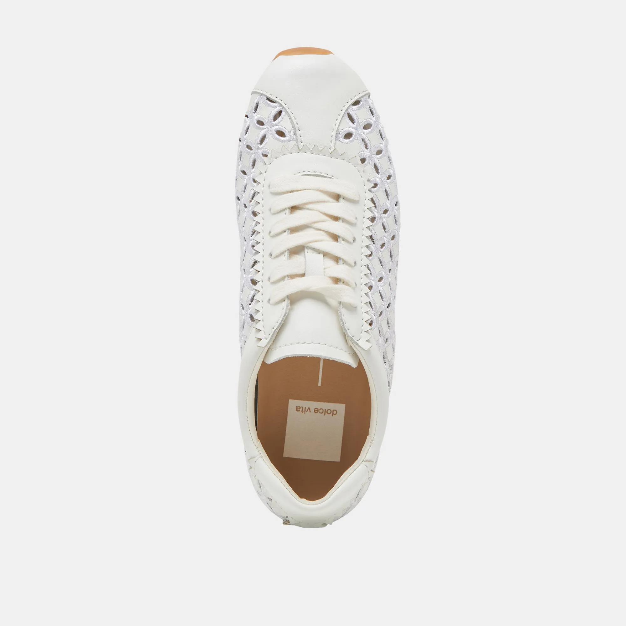 DANIE EYELET PERFEKTE SNEAKERS ECHTES WEISSES LEDER