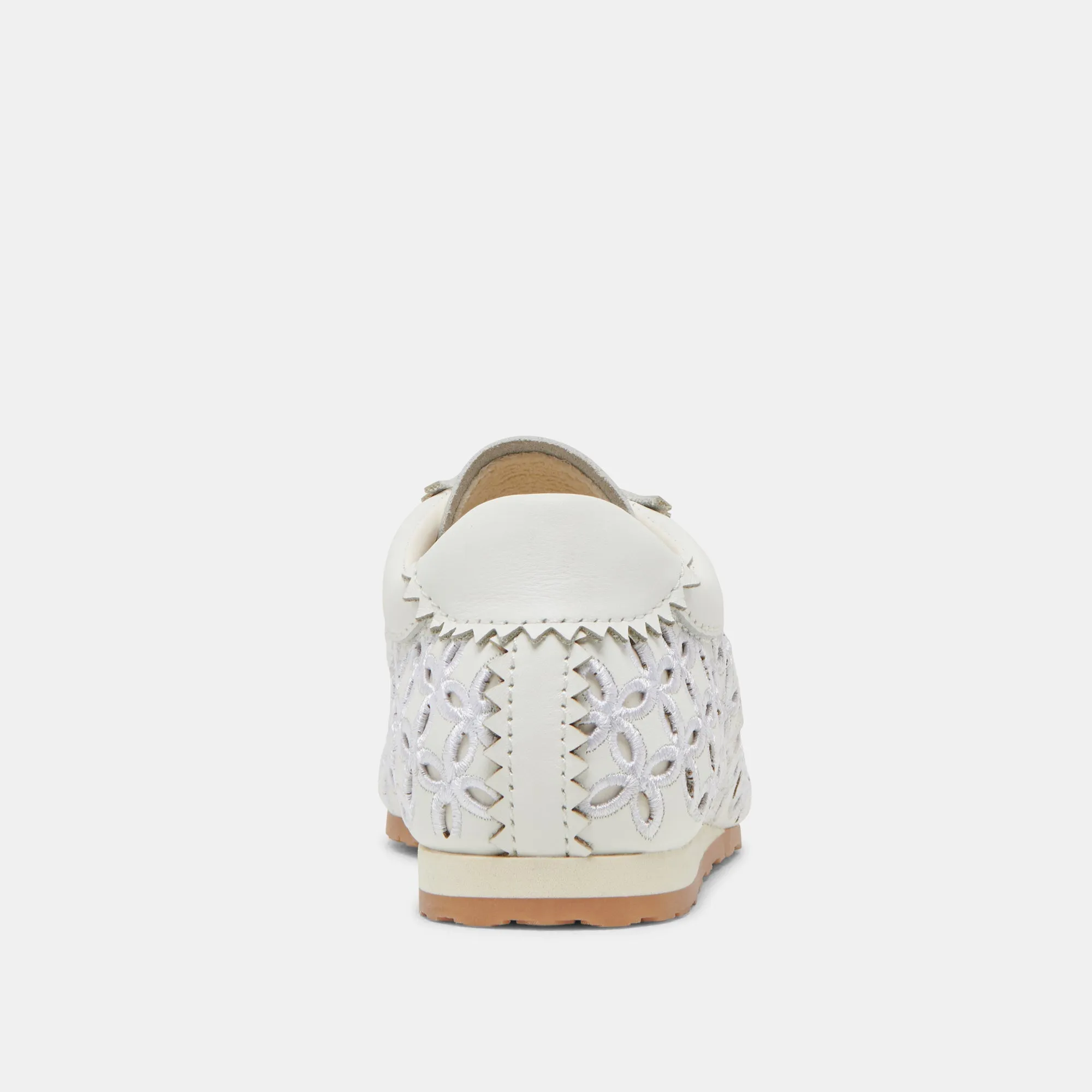 DANIE EYELET PERFEKTE SNEAKERS ECHTES WEISSES LEDER