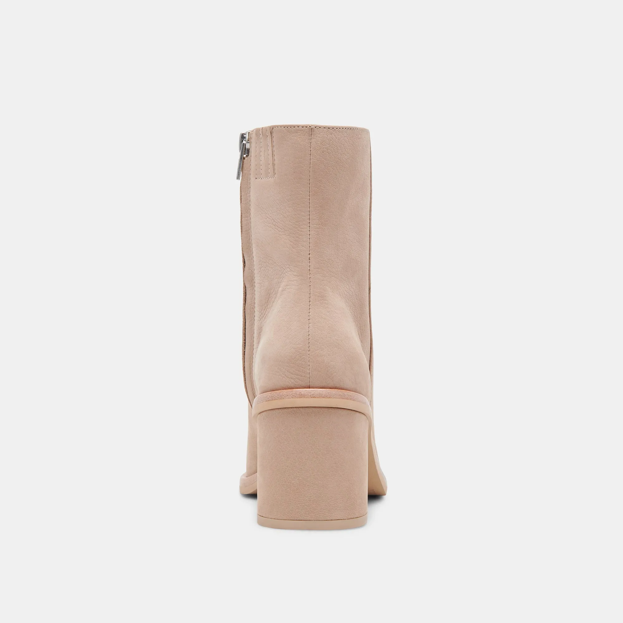 ELEGANTE STIEFELETTEN IN NUBUK-LEDER TAUPE