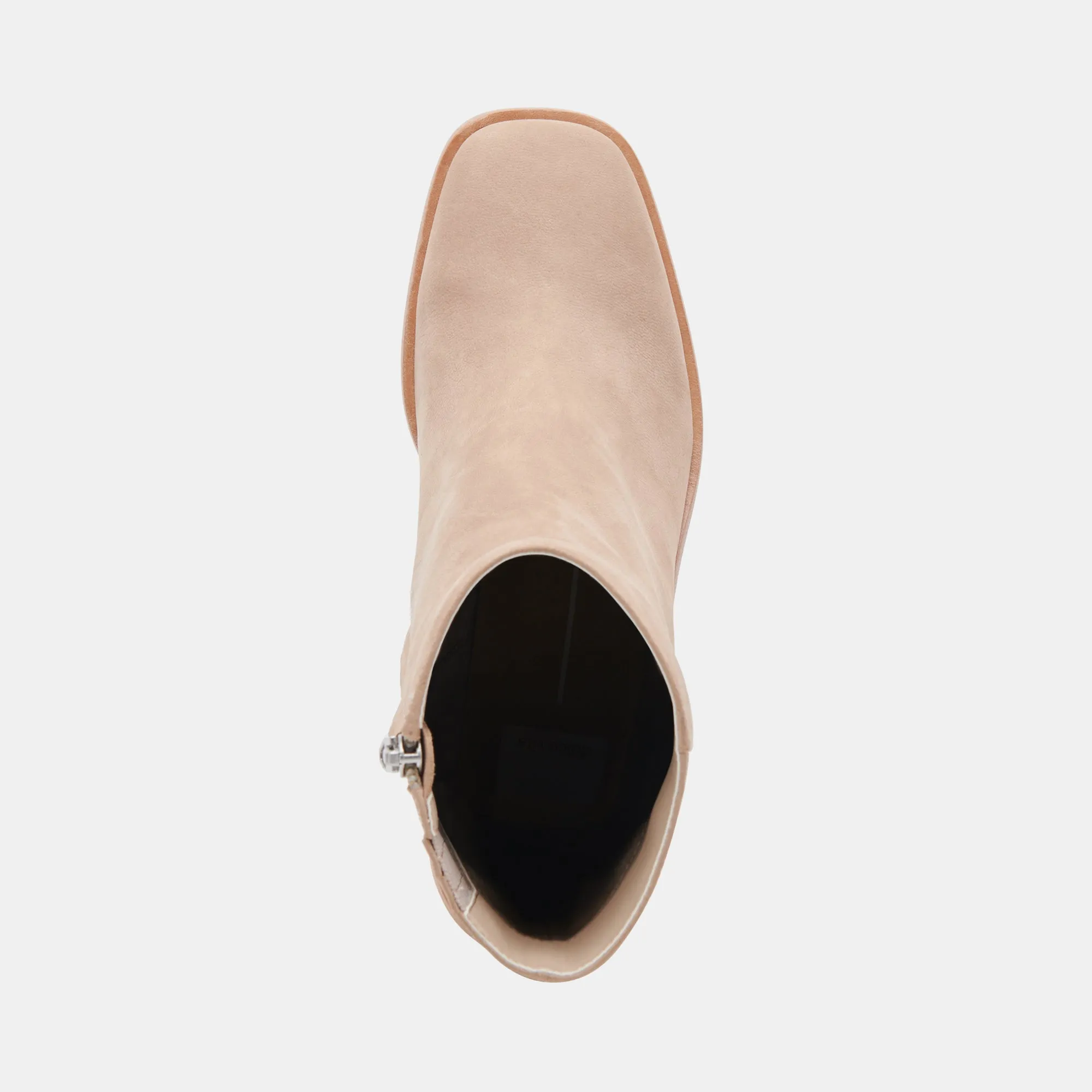 ELEGANTE STIEFELETTEN IN NUBUK-LEDER TAUPE