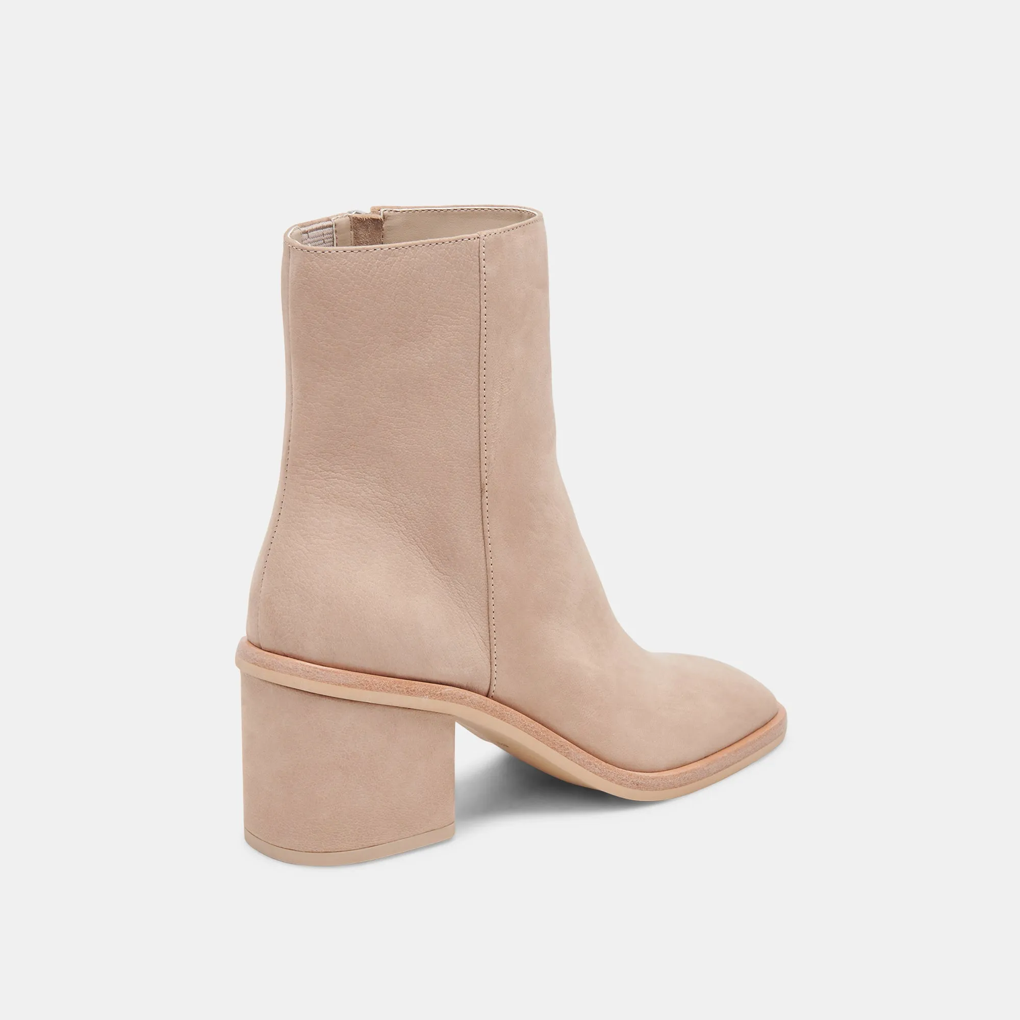 ELEGANTE STIEFELETTEN IN NUBUK-LEDER TAUPE