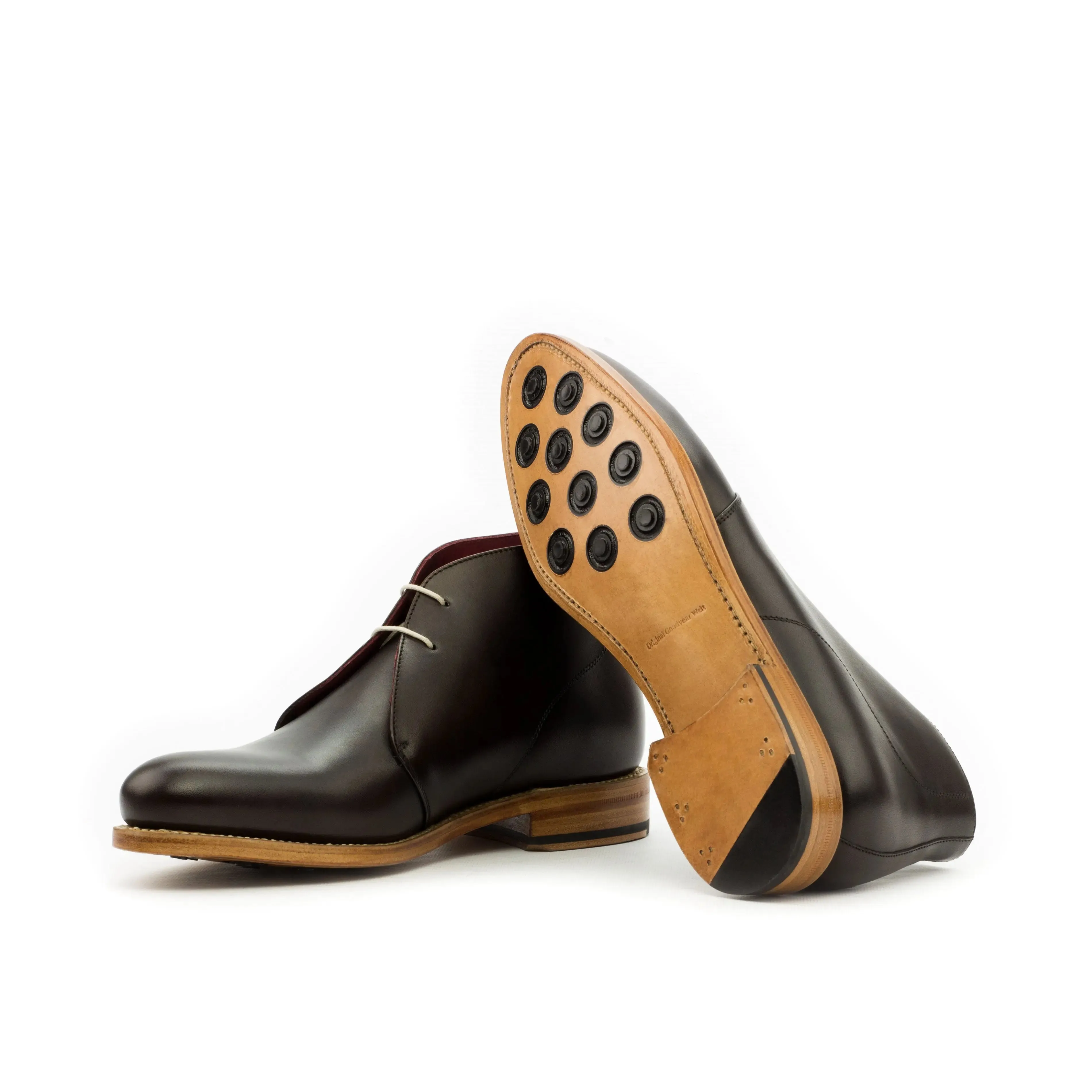 Dapperfam Schuhe DapperFam Vivace in Dunkelbraun Herren Italienisches Leder Chukka