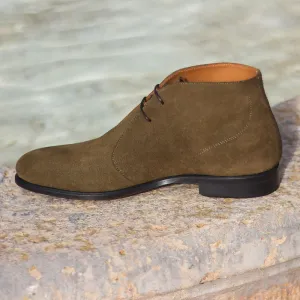 Dapperfam Schuhe DapperFam Vivace in Khaki Luxus Wildleder Chukka für Herren