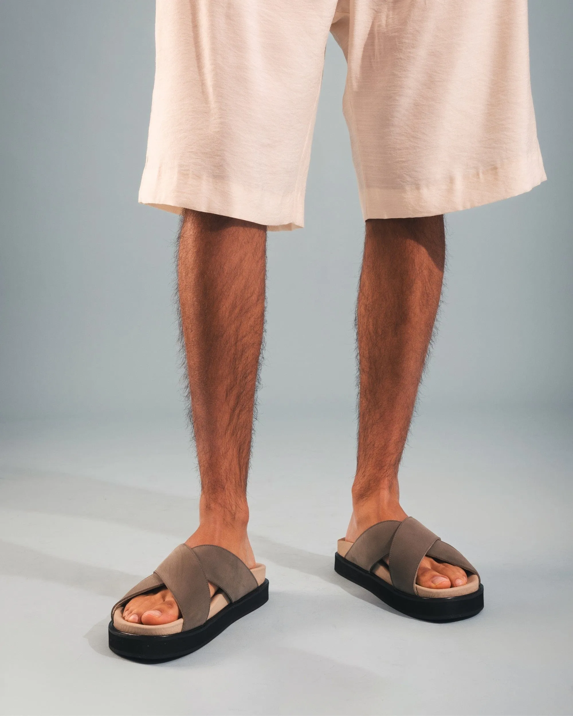 Davu Unisex Vegane Mikrofaser Cross-Plattform-Sandalen | Grün