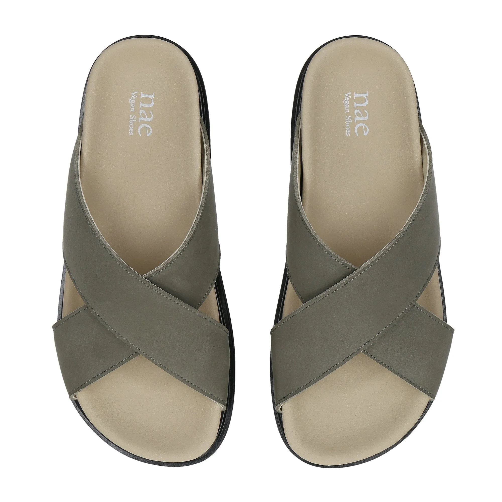 Davu Unisex Vegane Mikrofaser Cross-Plattform-Sandalen | Grün