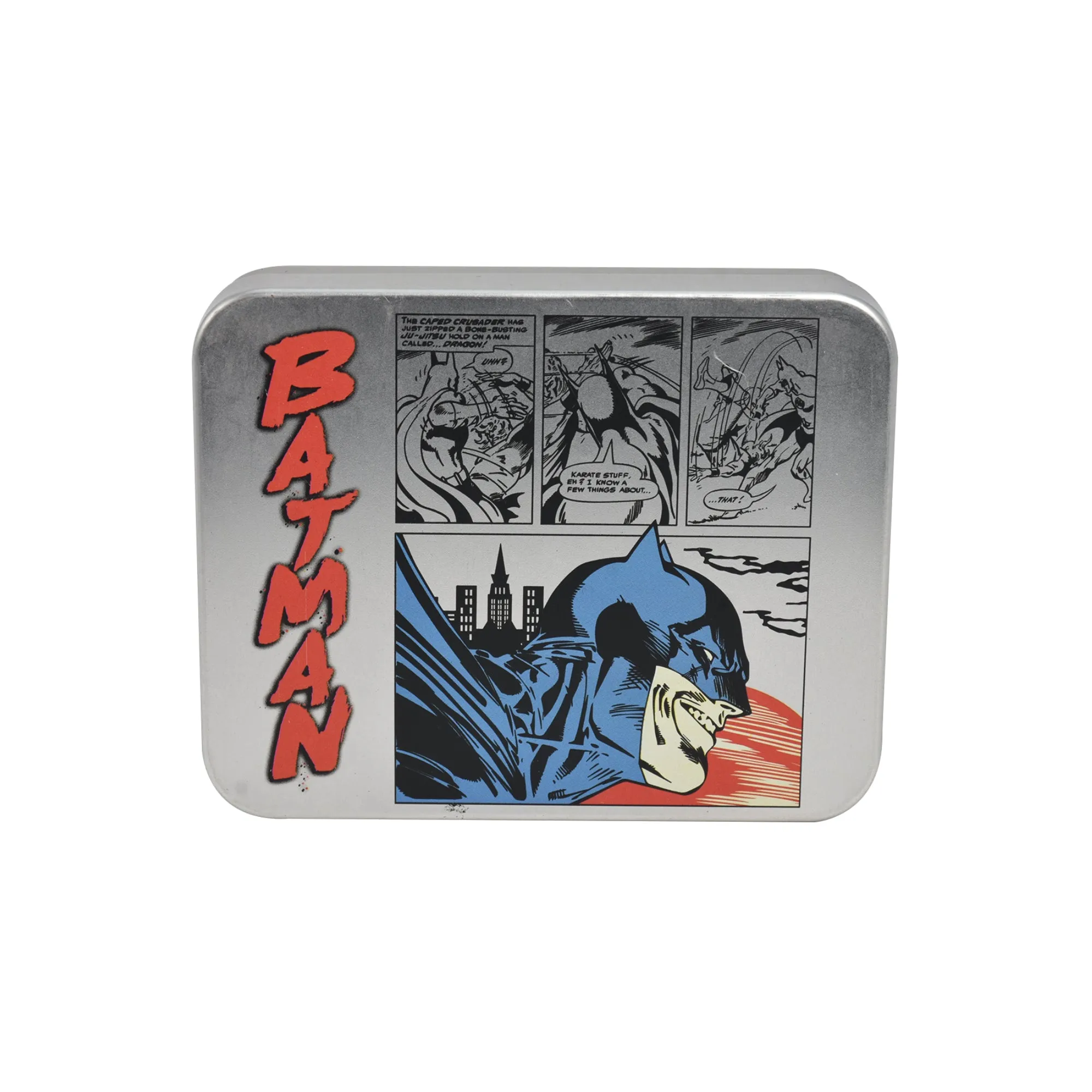DC Comics Batman-Gesichtsaufdruck Brieftasche mit zwei Fächern in einer dekorativen Metalldose, Multi ecco Schuhe