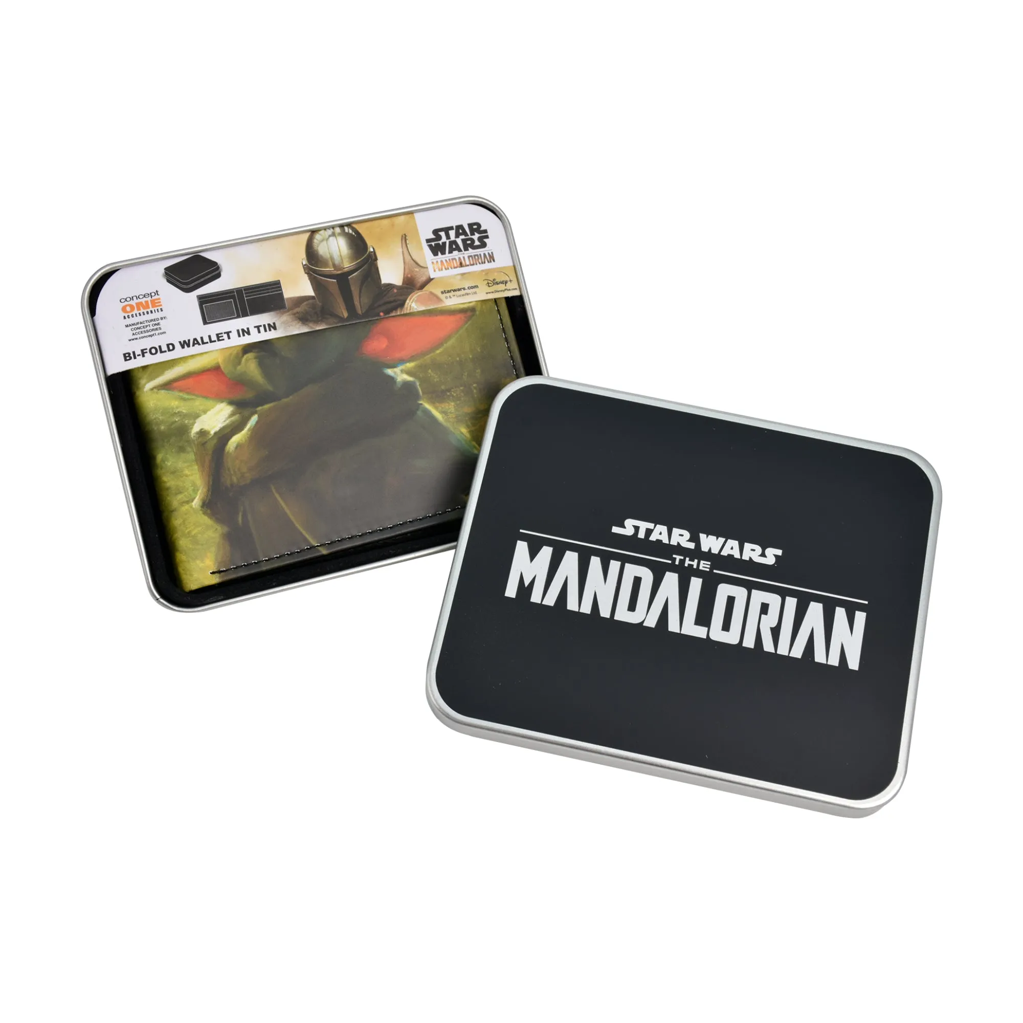 Disney Star Wars Grogu Geldbörse, The Mandalorian schlanke Brieftasche mit dekorativer Metalldose ecco Schuhe