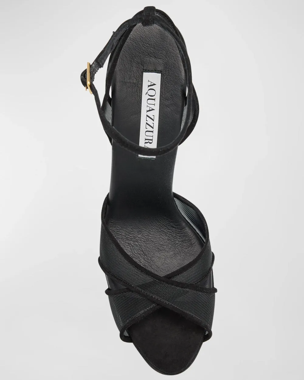 Göttliche Mesh-Plattform-Sandale in Schwarz